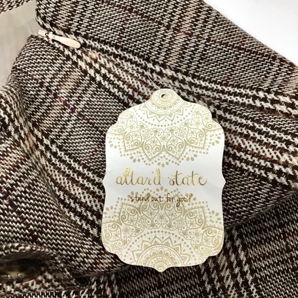 Altar’d State Skort Plaid Brown Houndstooth Lined - Picture 7 of 13